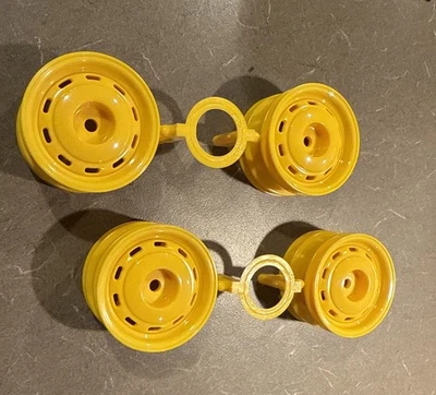 50694 Tamiya Volkswagen (VW) Beetle Wheels (x4) M01/M03/M04/M05/M06/M07/M08 Yel - Image 1 of 3