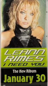 LEANN RIMES "I NEED YOU" 24X12" U.S. PROMO POSTER / BANNER - Country Music - Picture 1 of 3