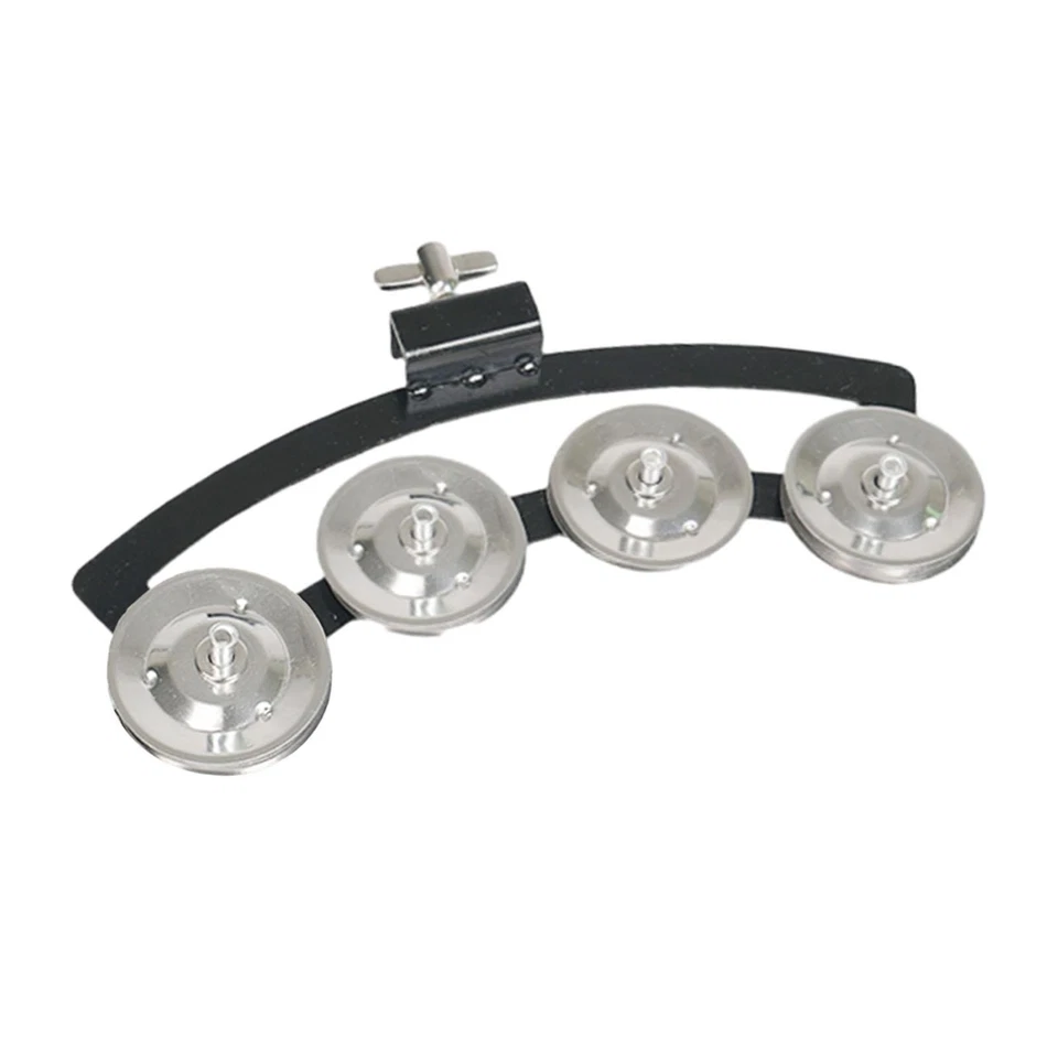 Hi Hat Tambourine Drum Set Mountable Stainless Steel Hand Held Percussion Snare - Bild 1 von 1