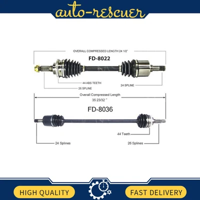 Juego SurTrack par de ejes delanteros CV para Mercury Tracer Ford Escort Mazda tracción delantera Foto 1 de 3