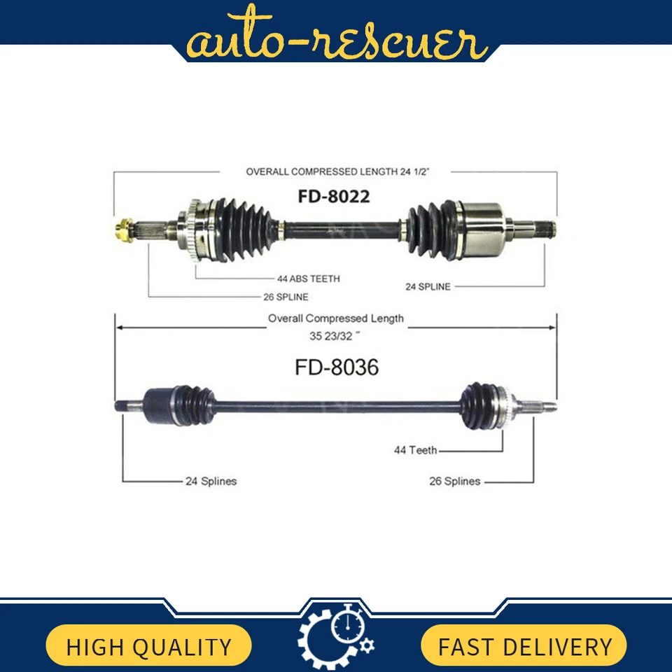Juego SurTrack par de ejes delanteros CV para Mercury Tracer Ford Escort Mazda tracción delantera Foto 1 de 3