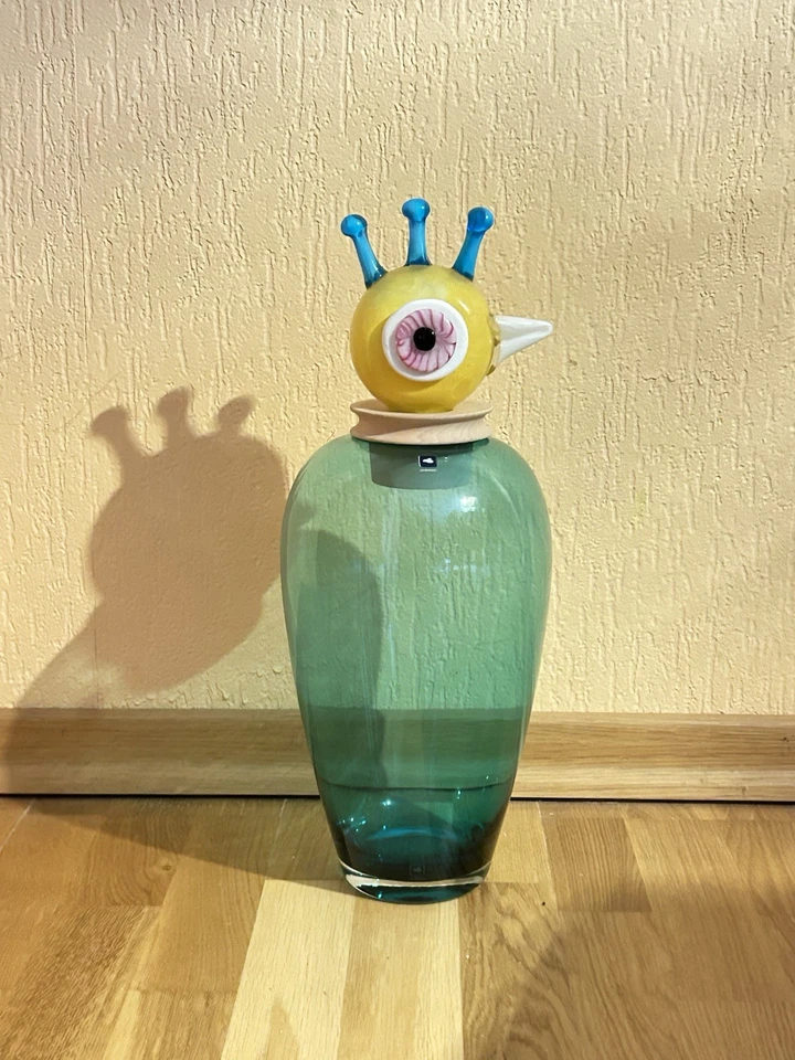 Leonardo Vase Papageno 45 cm Türkis - Glasvase mundgeblasen Unikat Dekovase - Bild 1 von 4