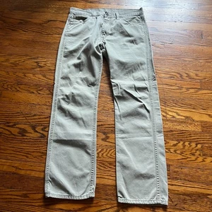 Levi's 513 Men's W33 L32 Slim Fit Khaki Chino Pants Trousers 100% Cotton - Picture 1 of 12