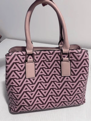 Aldo Signature Pink & Brown Tote Handbag Purse - Image 1 of 4