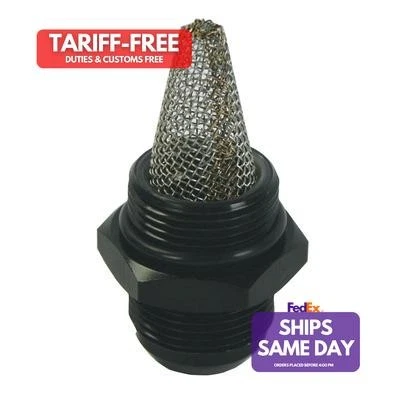 Moroso 23962, One Black Aluminum Fitting - 16An To 16An W/Ext. Filter Screen  Foto 1 de 4