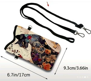 Black Cat phone purse bag Christmas Faux Leather NEW Free Ship - Picture 1 of 4