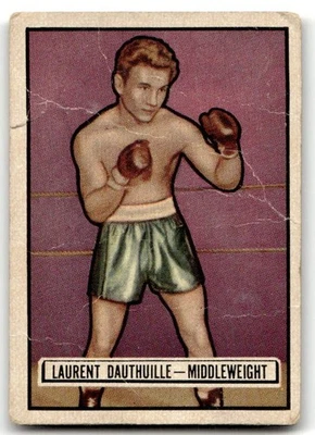 1951 Topps Ringside #38 Laurent Dauthuille Boxing (low grade) NO RESERVE! - Image 1 of 2