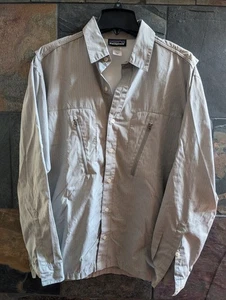 Patagonia Medium Cool Shade Herrenhemd scharf grau Nadelstreifen XLNT Sonne Reisen Fisch - Bild 1 von 5