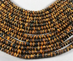 SUPER GOLDEN TIGER EYE 4X6MM RONDELLE BEADS 15.5" STRAND TIGEREYE  - Picture 1 of 1