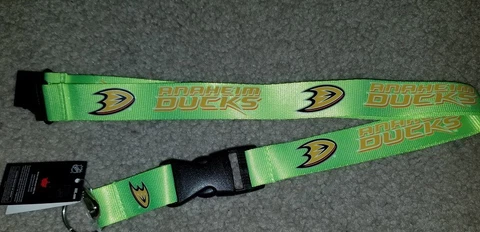 NHL Anaheim Ducks Neon Green Breakaway Lanyard Keychain NWT Free Shipping Cover