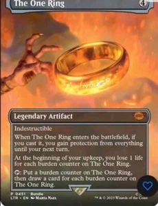 MTG Lord of the Rings #451 The One Ring Mythic Rare Borderless Foil NM Register - Picture 1 of 2