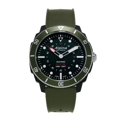 Alpina Seastrong HSW Diver Men's Green Swiss Made 44mm Smart Watch AL-282LBGR4V6 - Image 1 of 2