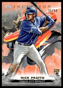 2023 Topps INCEPTION NICK PRATTO ORANGE PARALLEL 15/50 ROYALS RC #41 - Picture 1 of 2