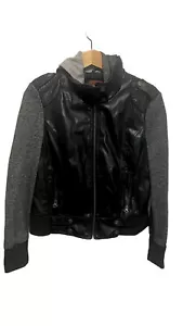 Chaqueta de moto de cuero sintético Miss London talla XL - Imagen 1 de 17