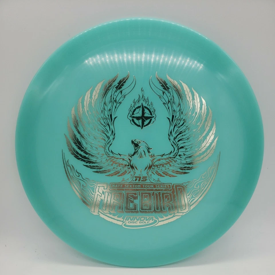 Innova Nate Sexton 2021 Champion Color Glow Firebird Tour Blue/Gold 173-5g - Image 1 of 3