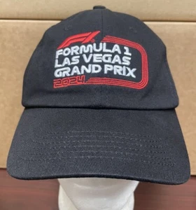 Formula 1 2024 Las Vegas Grand Prix Logo Adjustable Strapback Dad Hat Cap Black - Picture 1 of 8