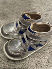 NIB NEW baby silver cobalt blue mesh Old Soles high ground sneaker shoes 22 6