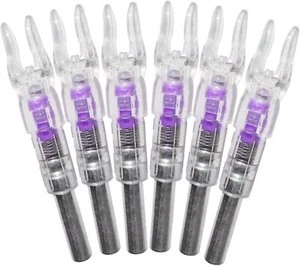 Lighted Nocks for Arrows 6Pcs Led Archery Nocks with .204"/5.3mm Inside Diameter - Picture 1 of 34