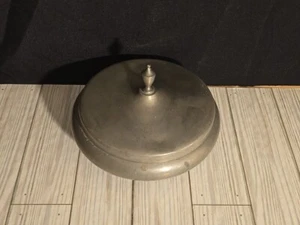 Antique Paul Revere Pewter Candy Dish Lid Glass Insert  - Picture 1 of 8