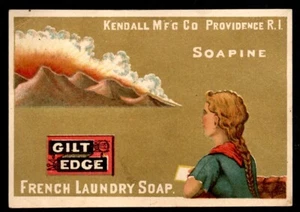 Gilt Edge French Laundry Soap Trade Card - Picture 1 of 2