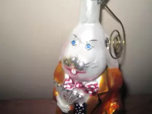 LE ALICE IN WONDERLAND VETRO CONIGLIO BIANCO ORNAMENTO COLLEZIONE TARON POLONIA - Foto 1 di 9