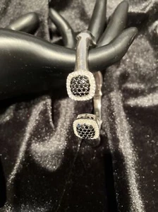 Sterling Bambus Armreif mit CZs und Markasiten - Bild 1 von 5