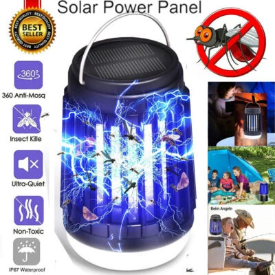 LED Mückenvernichter Solar Mückenlampe Camping Insektenvernichter Elektrisch Neu - Bild 1 von 4