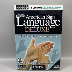 American Sign Language • Deluxe Edition • Instant Immersion • WIN/MAC • 8-CD ROM - Picture 1 of 4