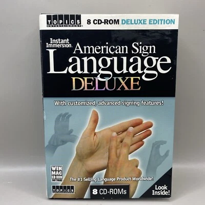 American Sign Language • Deluxe Edition • Instant Immersion • WIN/MAC • 8-CD ROM - Image 1 of 4