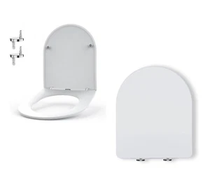 D Shape Toilet Seat Soft Close with Quick Release for Easy Clean - White WF7009 - Picture 1 of 13