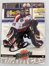 IHL 2009 Fort Wayne Komets Choice Hockey Card#24-Sebastien Laplante-AUTOGRAPHED
