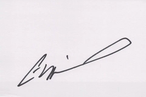 Eric McCormack signed 4x6 index card in-person Cover