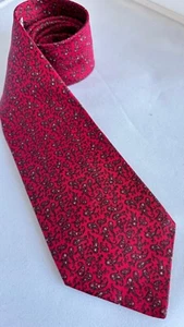 VINCCI by STEFANO RICCI RED PAISLEY SILK NECKTIE - Picture 1 of 7