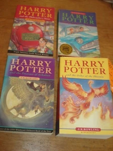 JK ROWLING,4 X HARRY POTTER PAPERBACKS - Picture 1 of 8