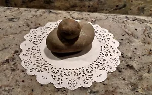 ONE NATIVE AMERICAN CUPPED DISCOIDAL, NUTTING/MILLSTONE - Picture 1 of 12