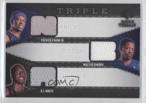 2008-09 SP Threads Triple DJ White Patrick Ewing Jr Walter Sharpe Rookie RC