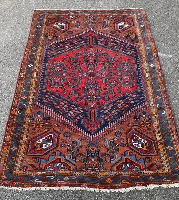 Tapis Ancien Persan 190x130cm Teppe Zanjan Teppich Rugs Carpet Tappeto Alfombra - Photo 1/4