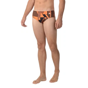 ADIDAS MENS SPORT DNA SWIM BREIF SHORTS ORANGE - Picture 1 of 2
