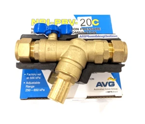 AVG NRI-PRV-20C 20mm ¾" Non Return Isolation & Pressure Reducing Combo Valve - Picture 1 of 13