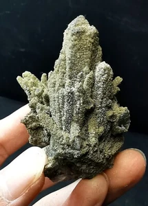 42g Rare Natural Smoky Green Backbone Quartz Crystal Cluster Specimen Mongolia - Picture 1 of 21