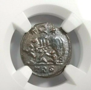 Ella-Loba Gemelos Constantino NGC AU Imperio Romano Nummus Remo Rómulo Epfig Tesoro - Imagen 1 de 7
