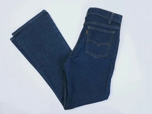 Levi’s Vintage 80s 646 0217 Orange Tab Bellbottom Flare Dark Denim Jeans 30x31 - Picture 1 of 15