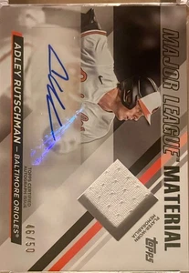 2024 Topps Major League Material Adley Rutschman  AUTO PATCH /50 Orioles - Picture 1 of 2