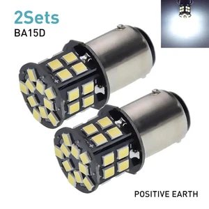 2x BA15D Positve earth LED Car Light Dual Beam Tail Brake Stop Bulb 6V - Picture 1 of 7