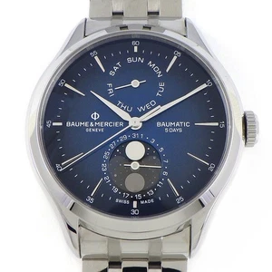 Reloj BAUME&MERCIER Clifton 10725 Fase Lunar Día-Fecha SS Baumatic Automático - Imagen 1 de 10