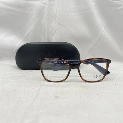 Gafas Ray Ban para mujer grandes cuadradas de borde completo RB7066 Habana/azul Foto 1 de 4