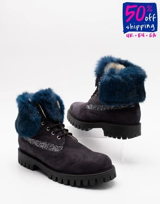 PVP €400 POLLINI Botines Cuero Gamuza US10 UK7.5 EU41 Brillo Hecho en Italia Foto 1 de 4