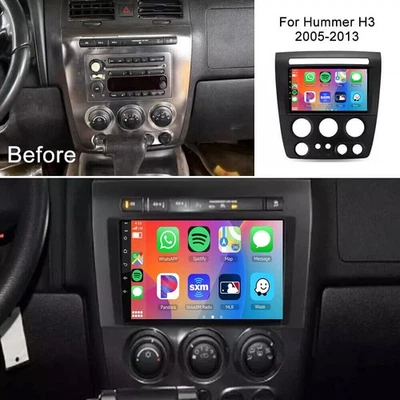 9" Android 13 For Hummer H3 2005-2010 Carplay Car Stereo Radio GPS Navi WIFI 64G - Image 1 of 4