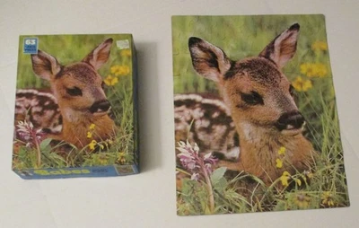 Rompecabezas Rainbow Works Babes Flowery Fawn 11,5x15" 63 piezas vintage años 80 Foto 1 de 4