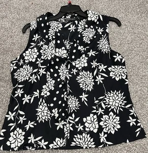 Alex & Co Black/ White Sleeves Summer Top For Ladies UK 16 - Picture 1 of 7